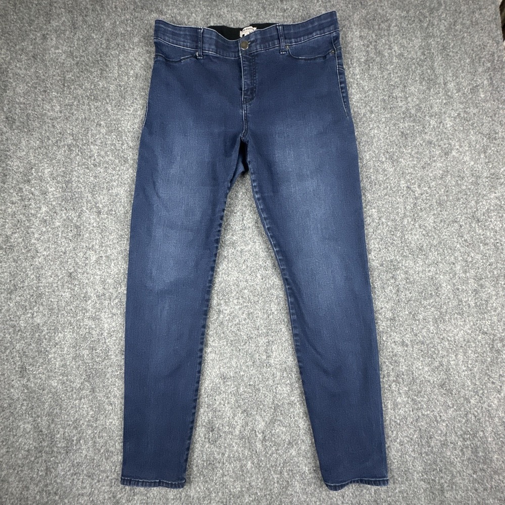 Juicy Couture Skinny Jeans Womens 14 Blue Denim Mid Rise Stretch Comfort